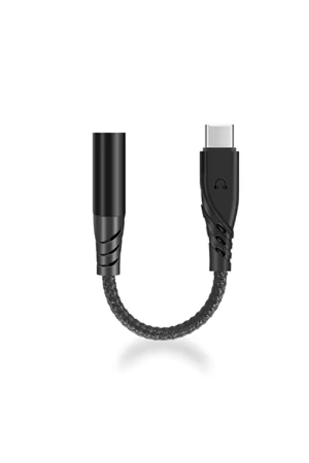 Black Type-C Headphone Adapter Zr863