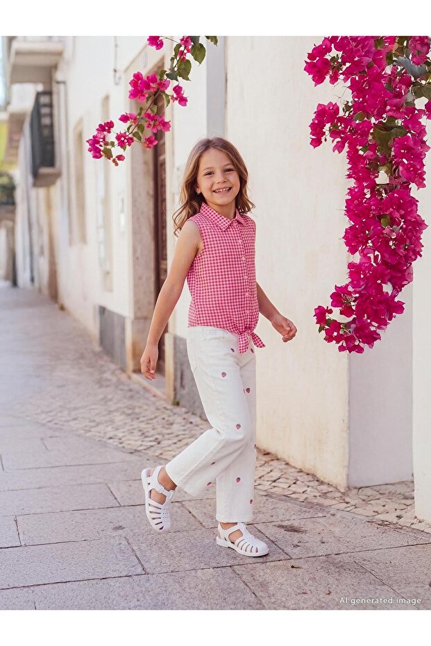 Gingham 6-9 Years Old Shirt - Red 9-10 Years Old