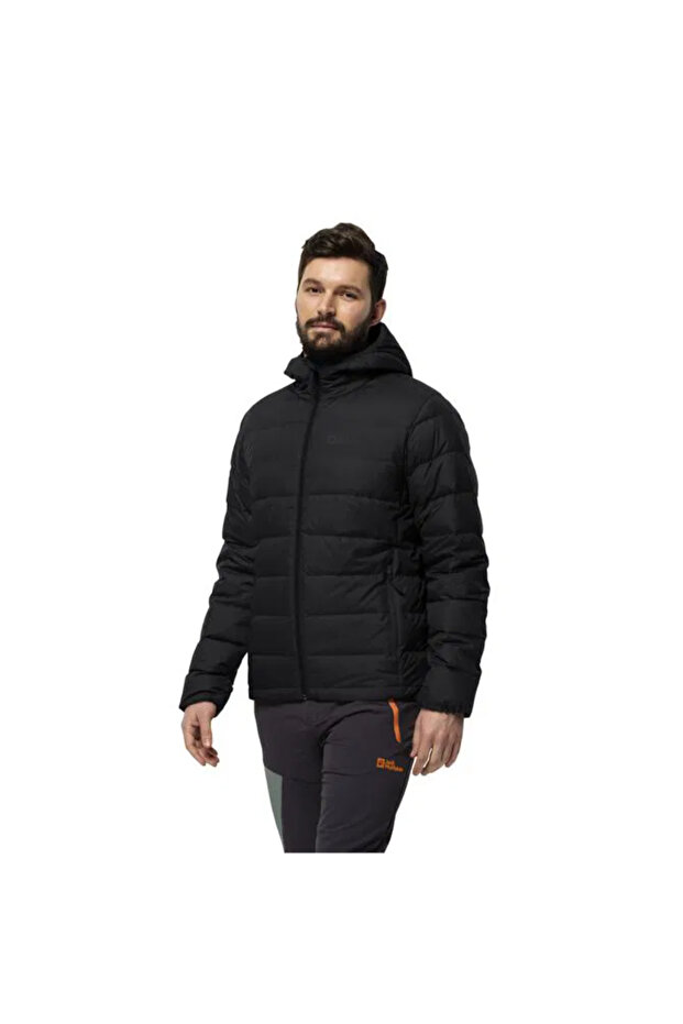 1207671_6000 ATHER DOWN HOODY M Erkek Spor Mont Siyah - 4