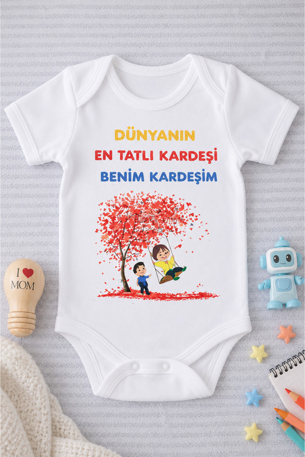 The Sweetest Sibling Is My Brother Written Body Suit Gift for Newborn Mother Father Uncle Aunt