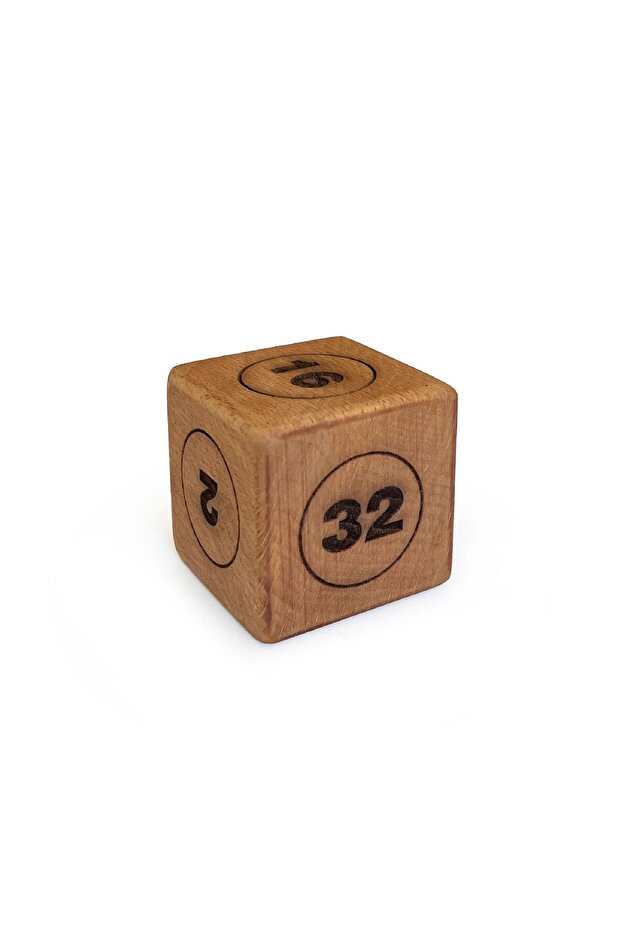 نرد فيدو خشبي مكعب مزدوج 45x45 ملم
