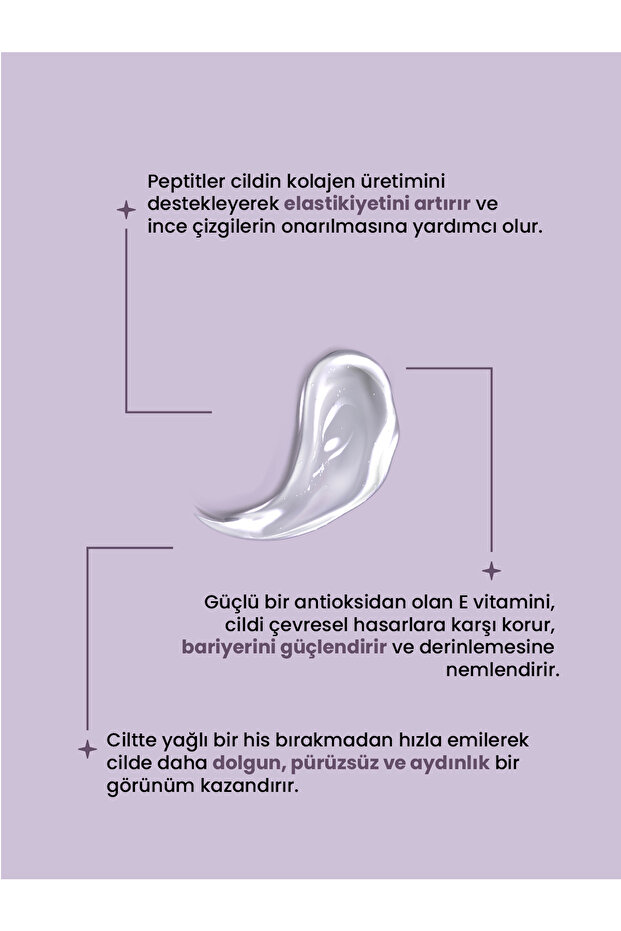 Peptit + E Vitamini Jel Yüz Kremi - 4