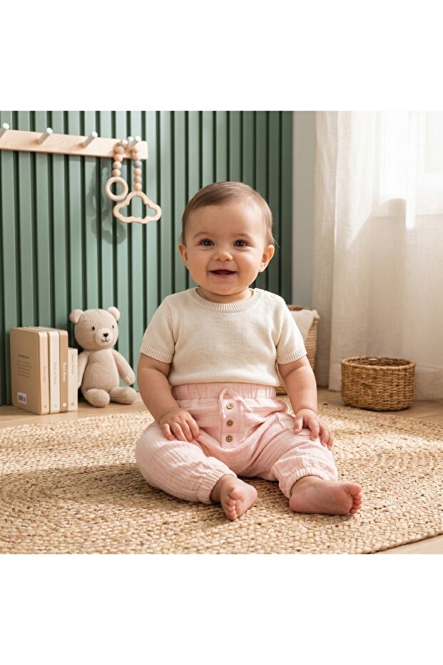 Tiffany Baby Muslin Theme Shalwar Buttoned Bottom 26006