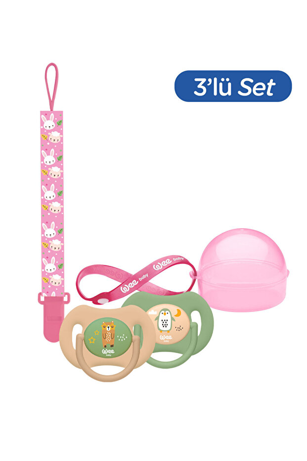 Duo Symmetrical Tip Pacifier (Box and Tape Set) 6-18 Months Girl