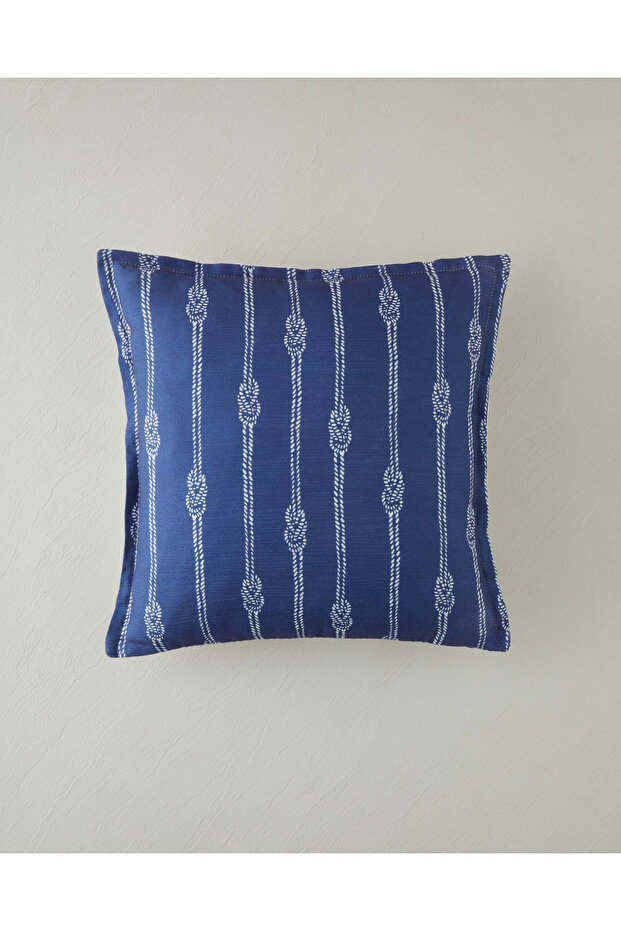 Rope Throw Pillow Cover 45X45 cm Navy Blue
