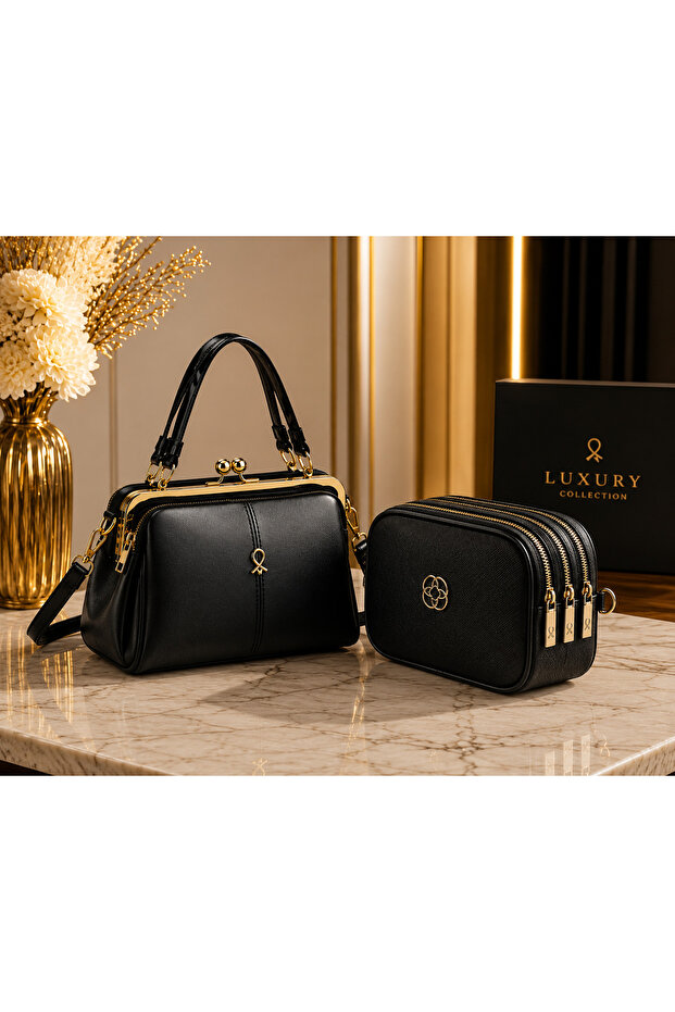 Modern and Practical Double Combination Women's Shoulder Bag and Clutch Bag