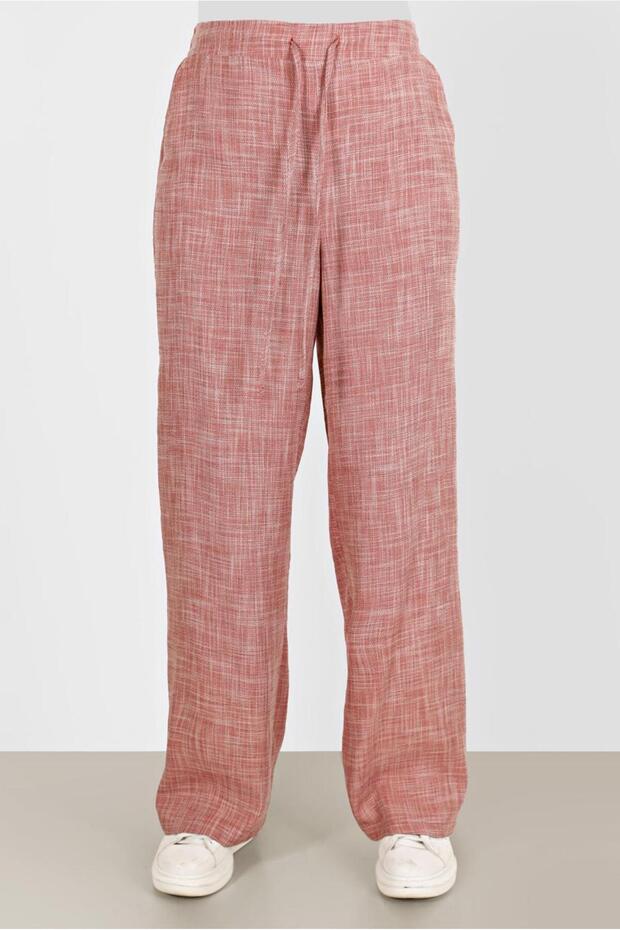Linen Look Pants with Elastic Waist 70400