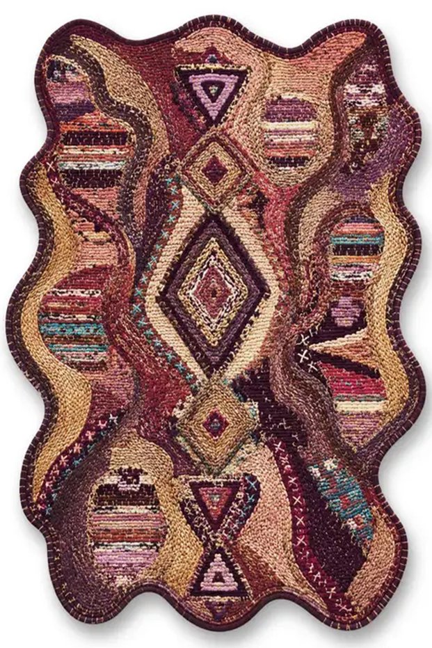 Sdt Mixed Patterned Modern Woven Base Decorative Carpet Sdt3520