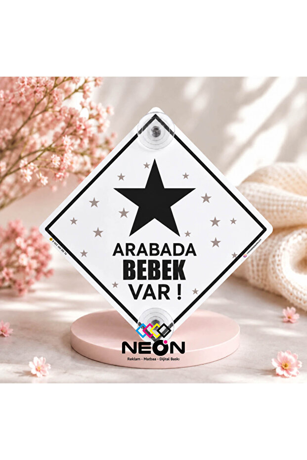 Caution: Baby in Car / Forex - Dekota Warning Sign 15X15 cm 4.5 mm