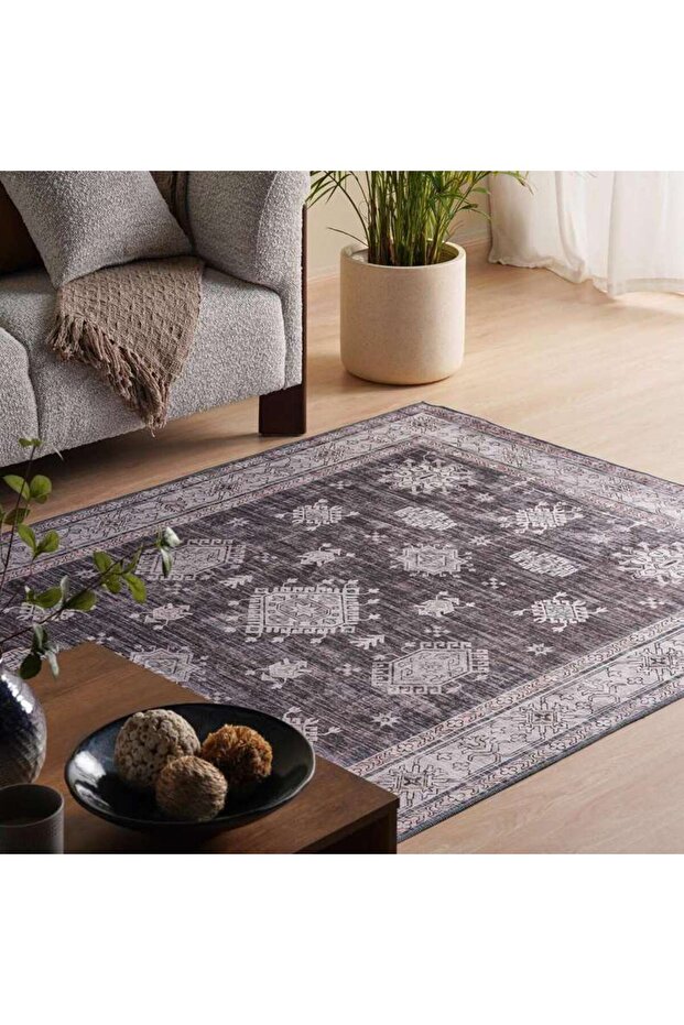 Belk Chenille Printed Rug 150x220cm - Brown