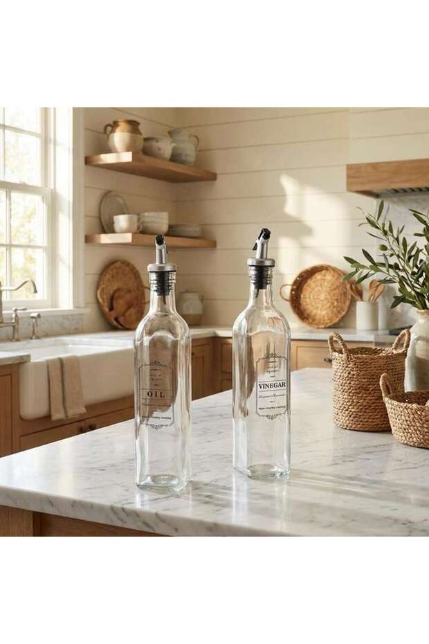 Kano 2-Piece Oil Vinegar Bottle 520ML - Clear
