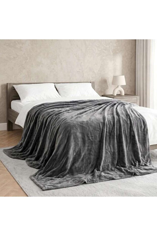 Kyra Coral Fleece Blanket 130x170cm - Grey
