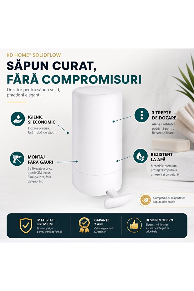Dozator de săpun solid KD Home SolidFlow - 2
