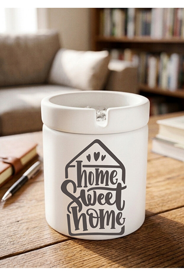 Home Sweet Home Minimalist Home Design Printed Ceramic Ashtray Decorative Odorless Ash Tray