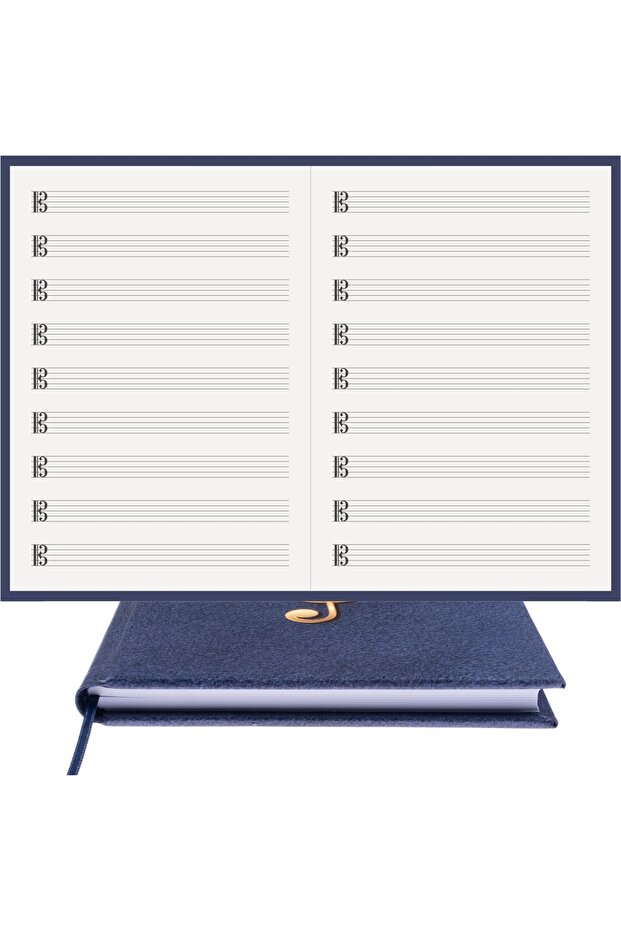 كتاب الموسيقى (DO KEYED) 100% صناعة يدوية، خياطة يدوية (خيوط) غلاف مطلي من الدرجة الأولى (A/5)