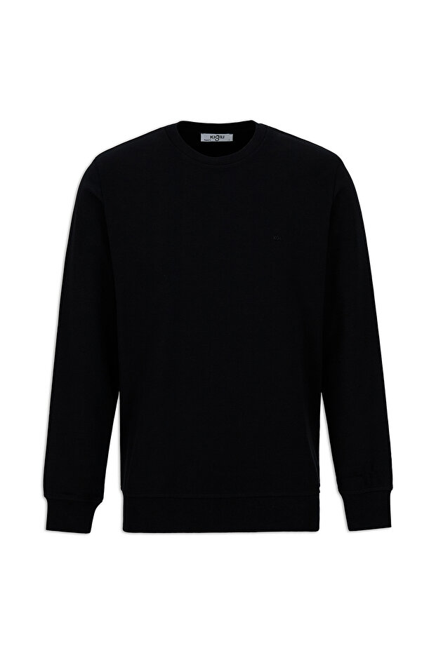 Crew Neck Regular Fit Cotton Basic Sweatshirt - 6