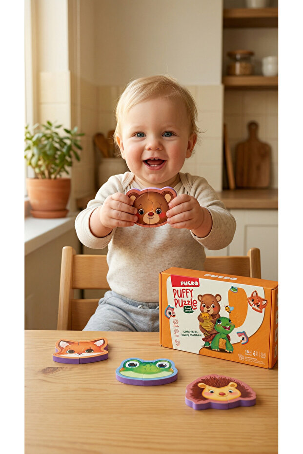 Puffy Baby Puzzle - Hayvanlar +18 Ay - 4