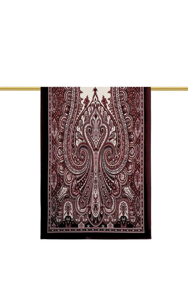 Brown Nile Pattern Sura Silk Shawl