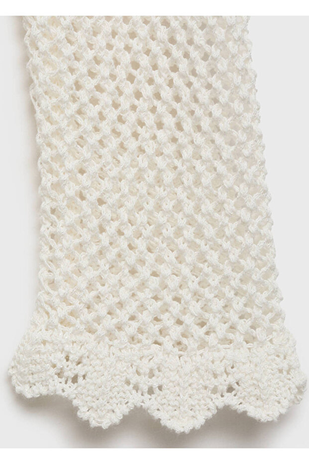 Geknöpfte Häkelstrickjacke - 5