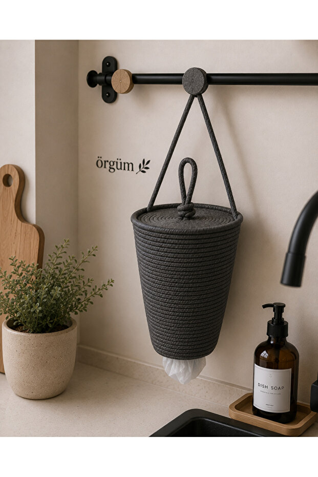 Bag Holder Decorative Bag Organizer with Lid 30X20