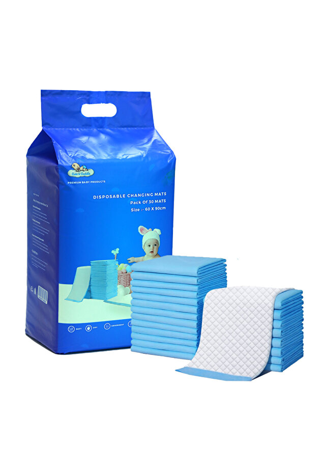 Baby Disposable - Ultra Absorbent Diaper Changing Mats Pads - 60x90cm, Pack of 60