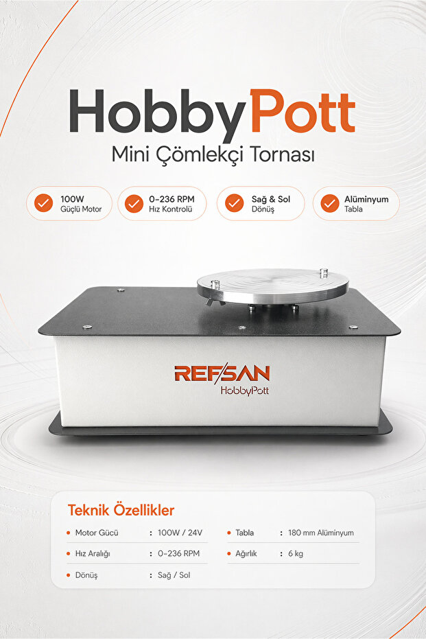 Refsan Hobbypott Çömlekçi Tornası