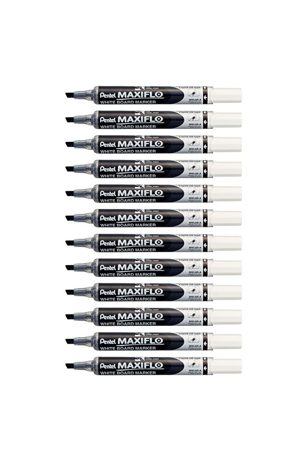 Maxiflo Dry Wipe Slim Chisel Tip Marker Black