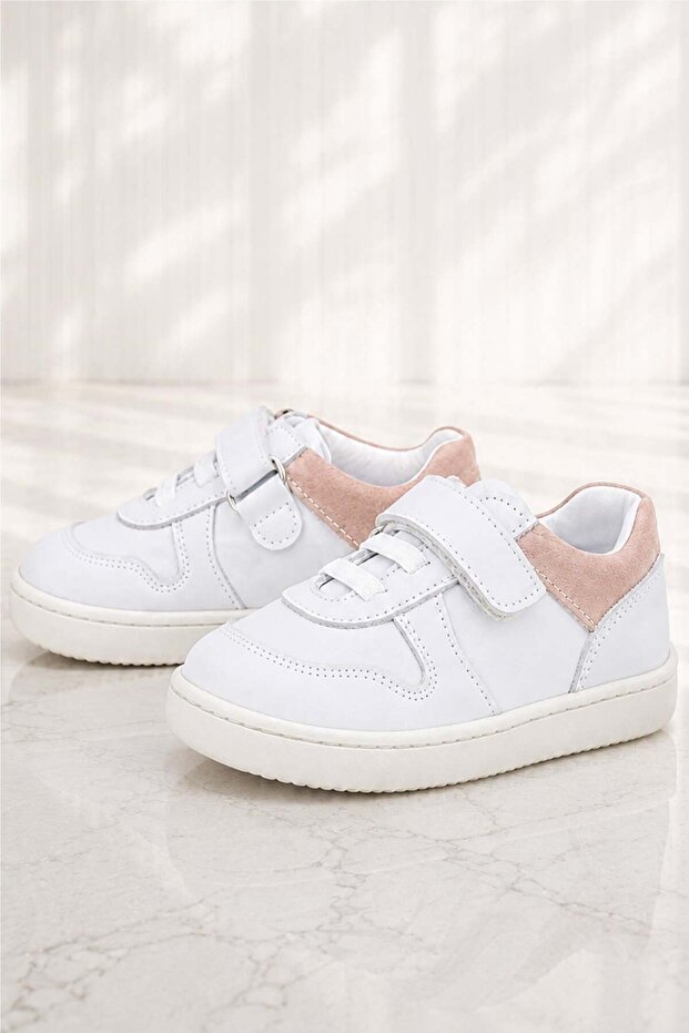 Bob White Nubuck Powder Genuine Leather Baby Sneaker Shoes