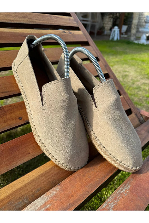 Daisy Men's Faux Leather Beige Elastic Espadrille