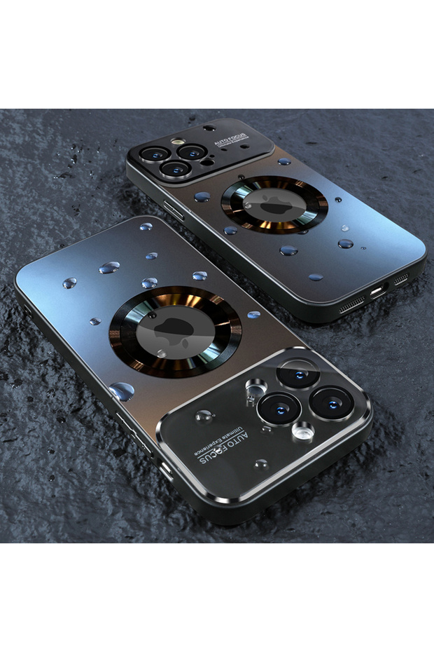 For iPhone 12Pro MAX black Luxury Glass Camera For Magesafe Magnetic Wireless Charge Case For iPhone