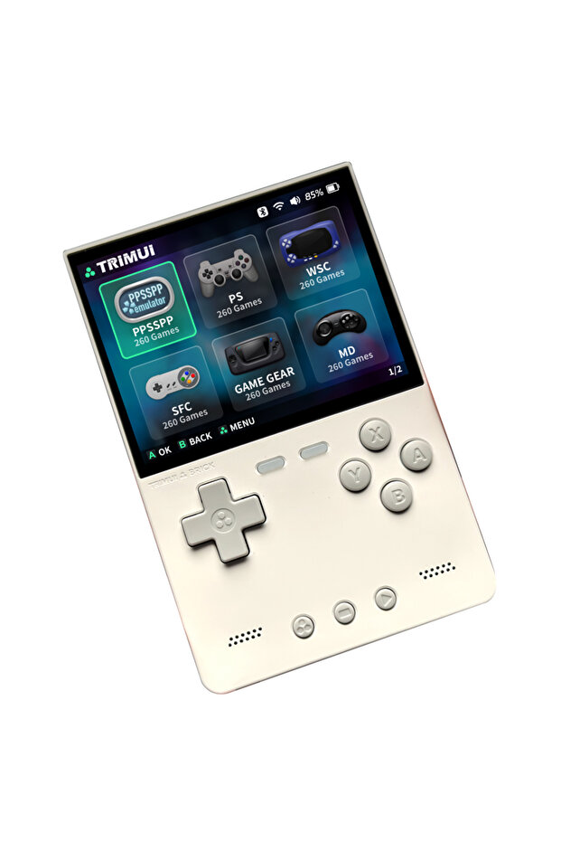 64G(12K Games) White TRIMUI BRICK Retro Handheld Game Console 3.2 Inch Portable Video Game Player Li