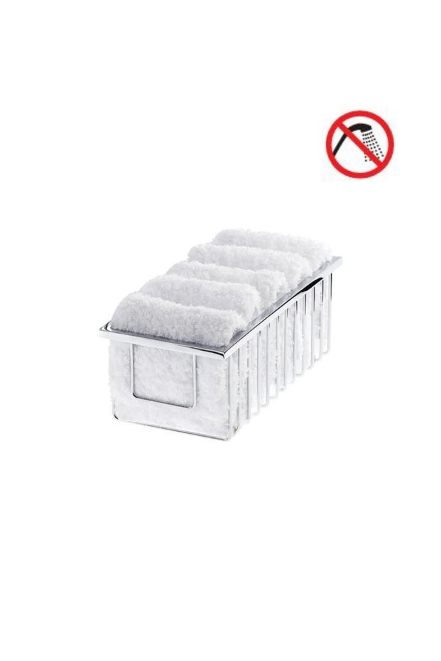 Hand Towel Box/Storage Container, Countertop/Wall-Mounted-Chrome