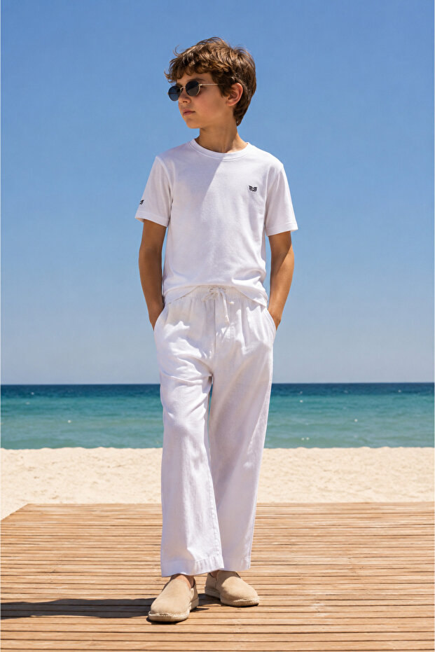 Happy Embroidered Men's T-Shirt