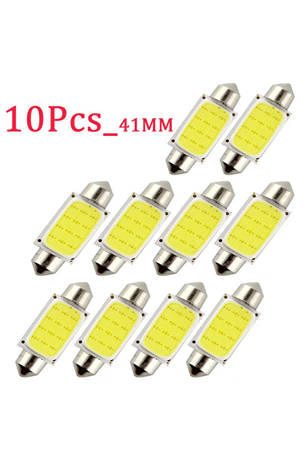 Suitable for 12V car 10Pcs 41mm 10Pcs/Lot C5W LED Bulb Festoon 31/36/39/41mm 12V 24V COB 6500K White