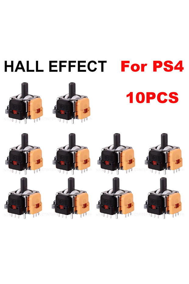 10 قطع من عصا التحكم التناظرية ثلاثية الأبعاد بتقنية هول إفكت لأجهزة PS4/PS5/Slim/Pro، قطع غيار لعصا التحكم في أجهزة الألعاب