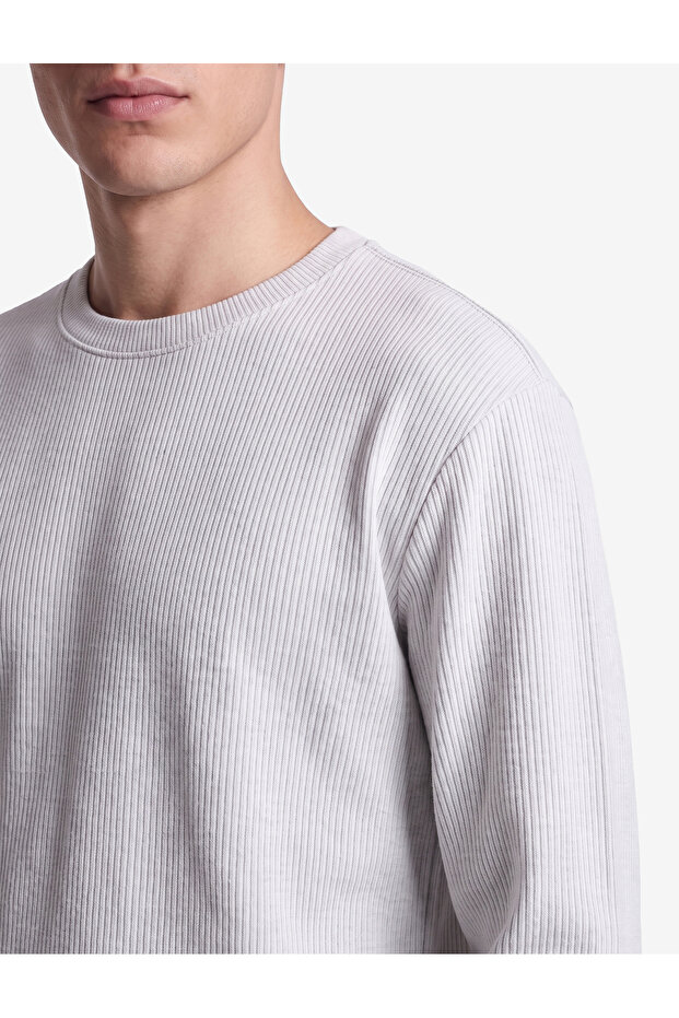 Long Sleeve Crew Neck Basic Sweatshirt - 4