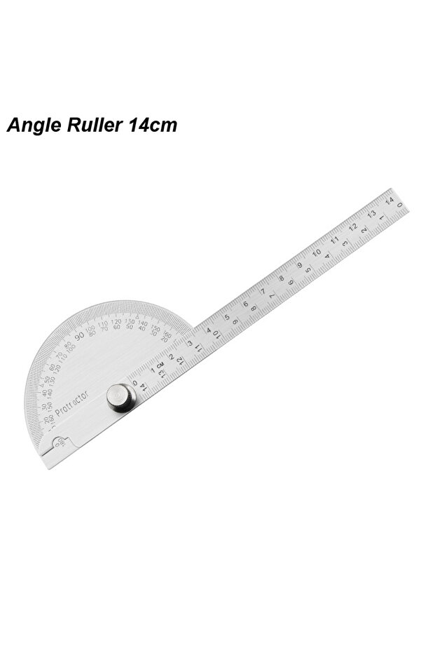 Angle Guage14cm Angle Meter Measure Protractor Ruler Metal Finder 180 Degree Guage Goniometer Stainl