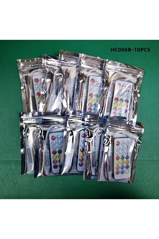 وحدة تحكم LED صغيرة بـ 21 مفتاحًا و3 دبابيس مناسبة لشرائط LED طراز WS2811 وWS2812B و2811 و2812 RGB