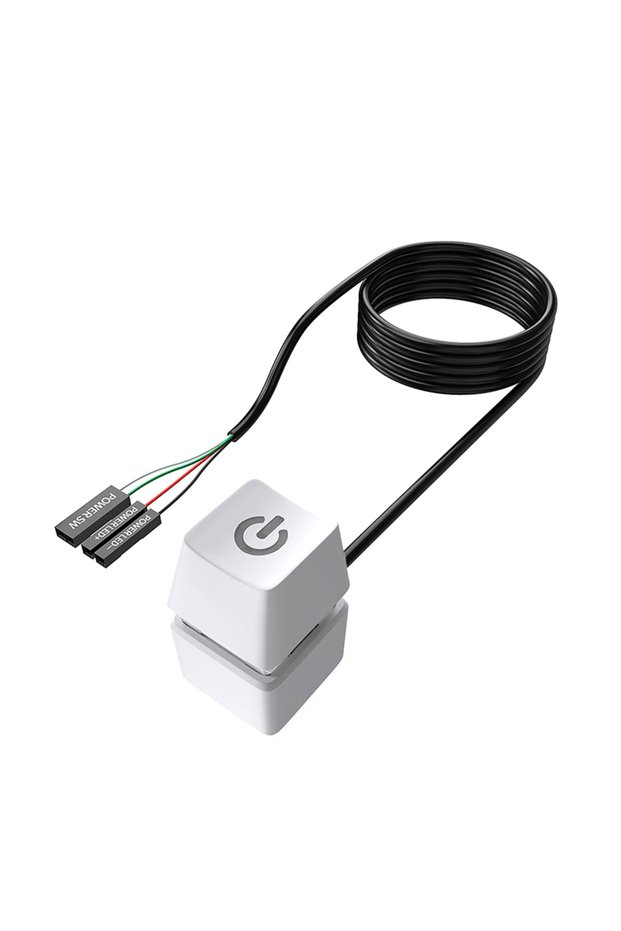 مفتاح تشغيل/إيقاف خارجي للكمبيوتر المكتبي بطول 1.8 متر مع إضاءة LED للوحة الأم