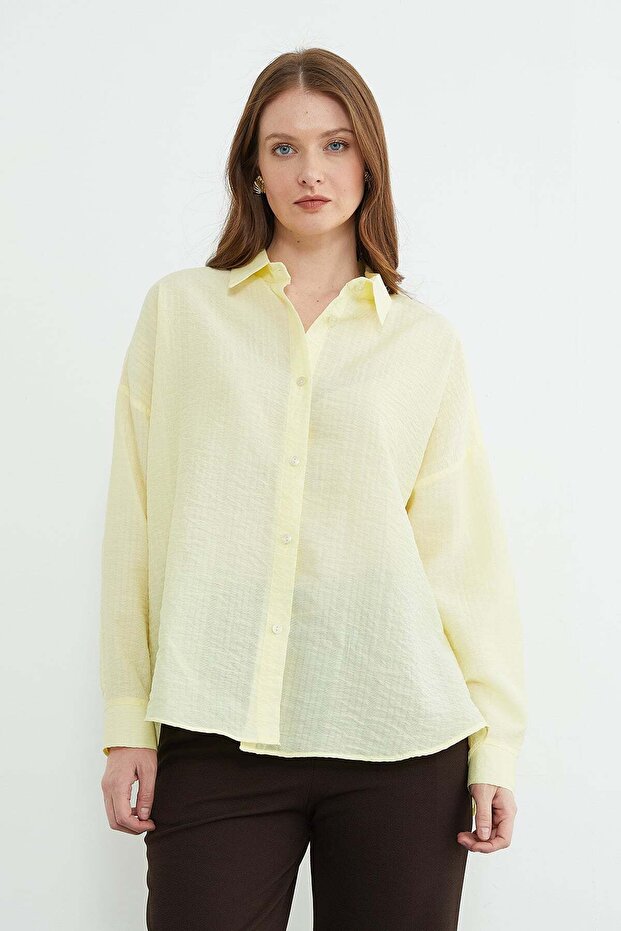 Basic Buttoned Crinkle Shirt - 5