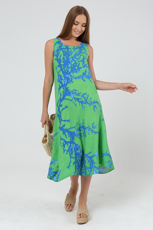 Summer Sleeveless Viscose Dress 2691