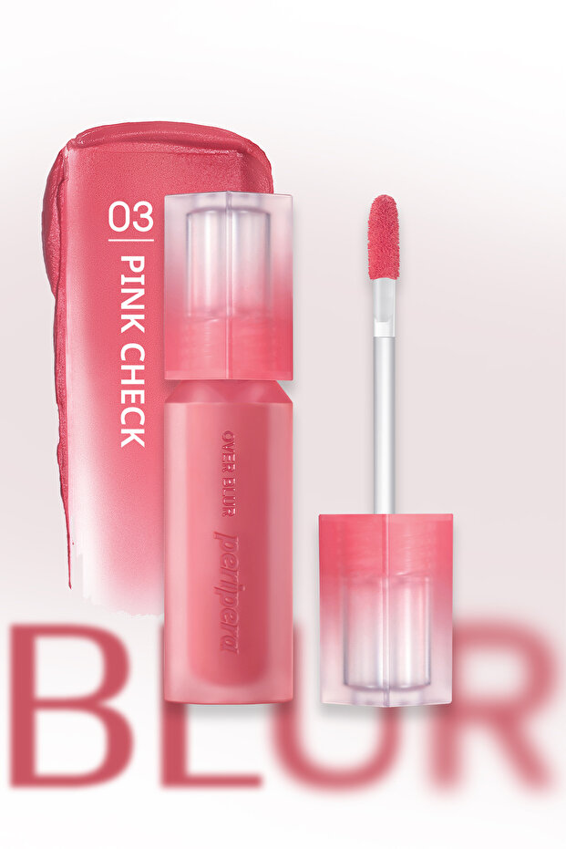 PERIPERA Over Blur Tint - ملمع ناعم يدوم طوال اليوم، يقدم Tint (003 Pink Check)