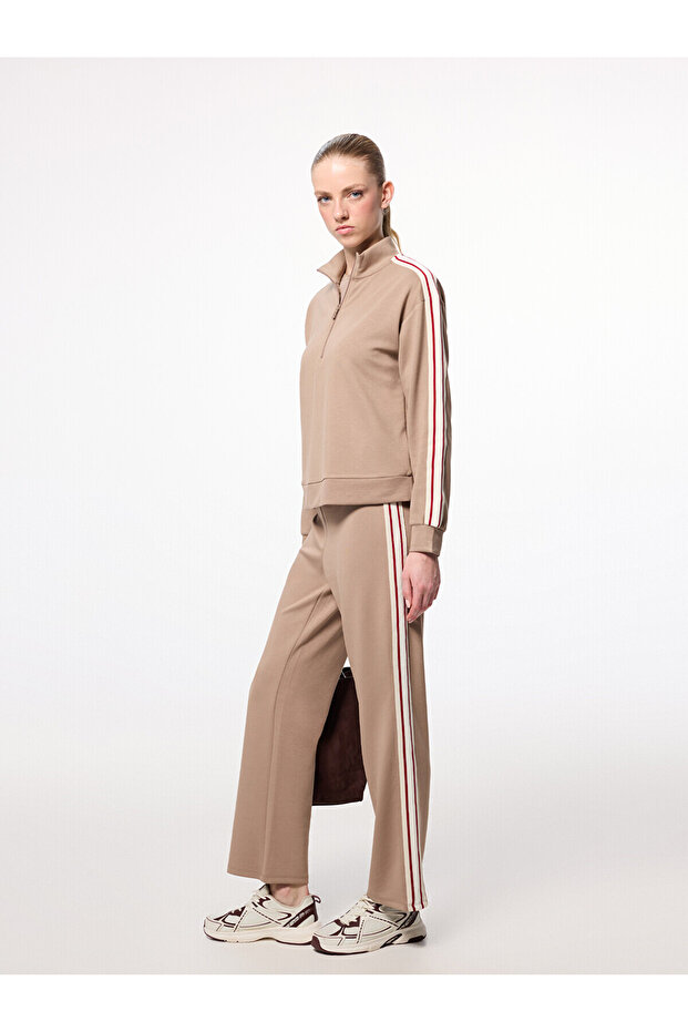 Lcw Everyday Brown Women's Trousers with Elastic Waist