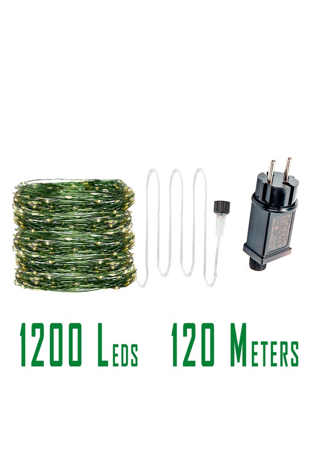 Warm White EU Plug 120Meters0 1200LEDs 200M 2000LED Green Wire Fairy String Light Garland With Water