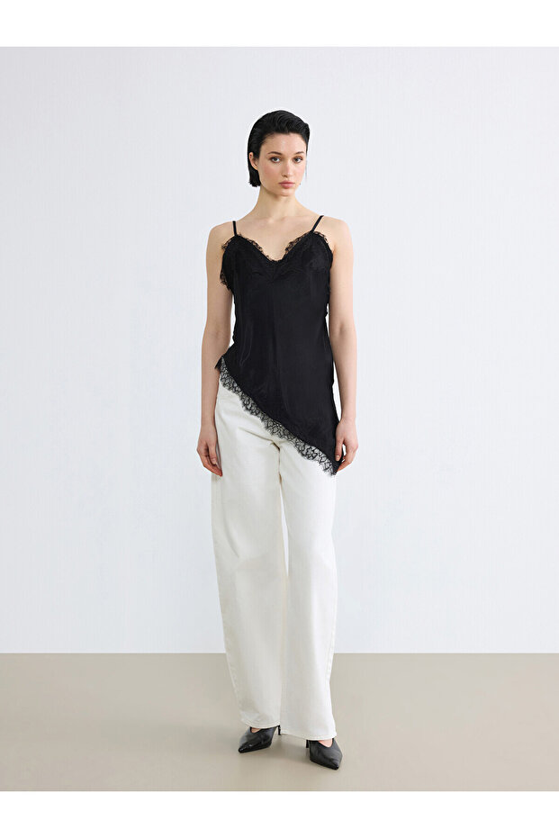 Lcw Jeans White Balloon Fit Women's Jean Trousers