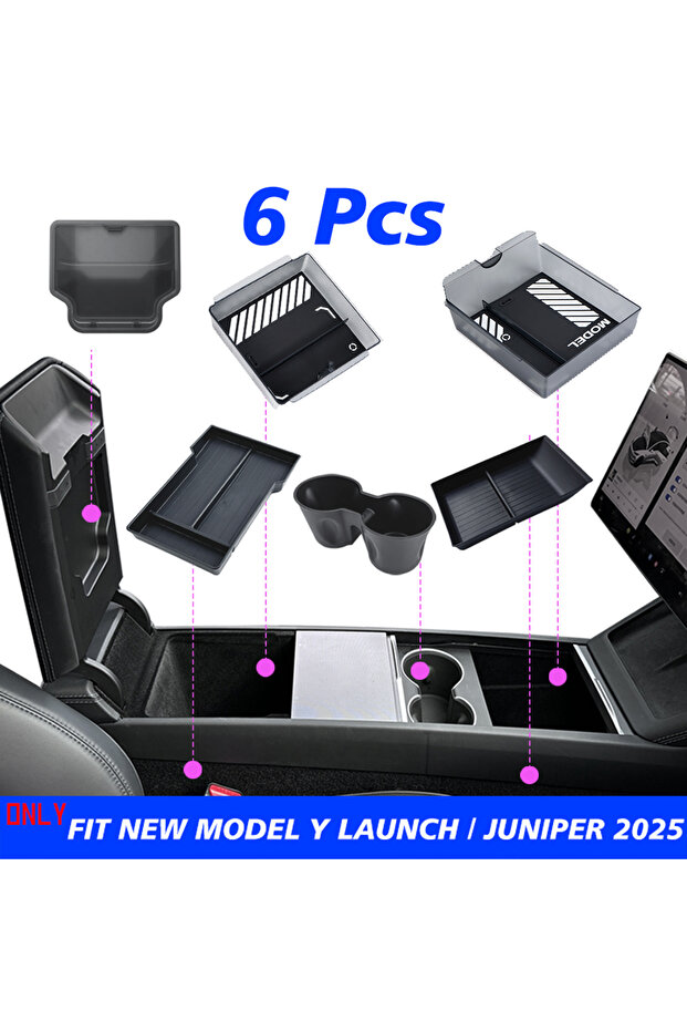Translucent 6 Pcs TEKSY 1/2/3/4/6/7/8pcs For Tesla New Model Y 2025 2026 Juniper ABS with Silicone N