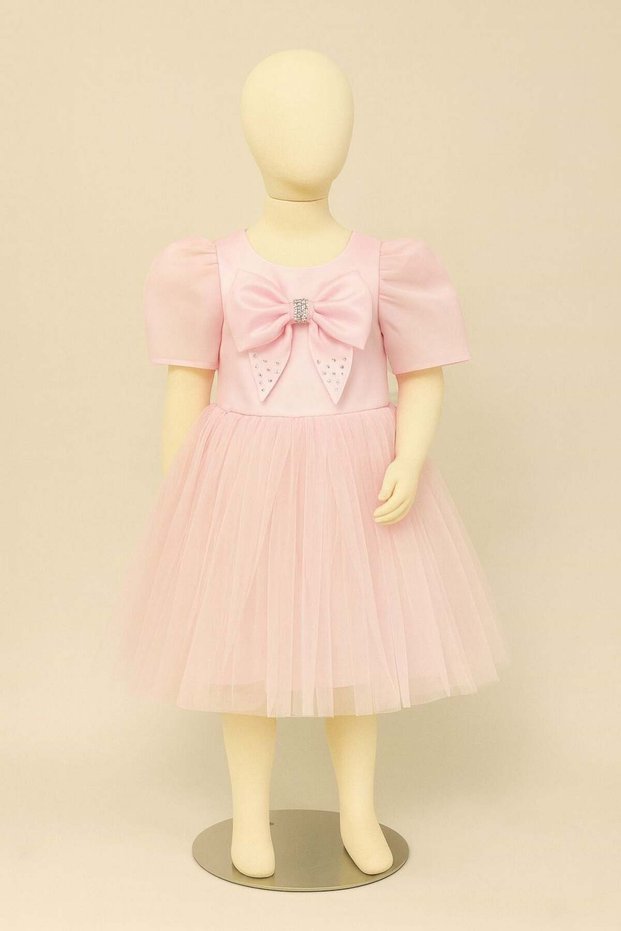 Baby Girl 3164 Evening Dress with Bow at the Collar Gkmh0009