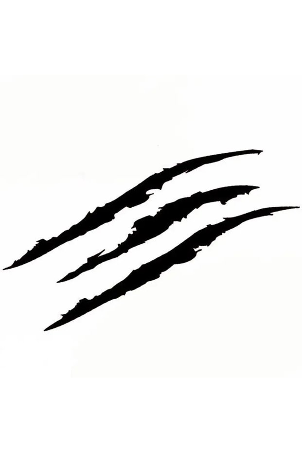 Black Monster Claw Scratch Decal - Reflective Vinyl Sticker for Car Headlight Decoration - Eye-Catch