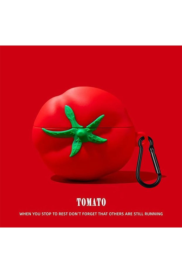 For AirPods Pro 2 1 Christmas Tomato Red Colored Hard Shell Suitable For AirPods Pro 3 Protect Cover