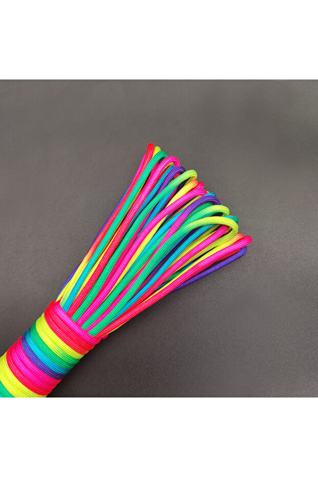 5 meters 4mm Dark color 5/10/31meters 2mm/3mm/4mm Diameter Rainbow Pope 7 Strands Parachute Rope Cli
